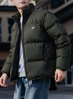耐克Nike羽绒服男2025秋冬运动御寒保暖面包服立领夹克外套IM2081