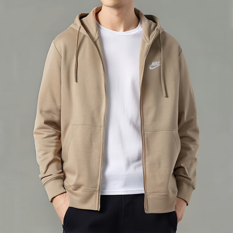 NIKE耐克男冬季运动服宽松针织休闲服连帽卫衣加绒保暖夹克BV2646