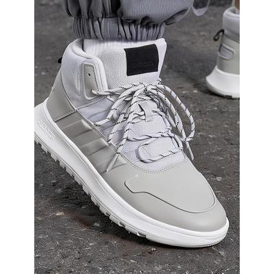 阿迪达斯男女鞋冬季新款保暖运动鞋休闲高帮缓震篮球鞋加绒男鞋
