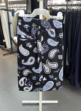 MLB男女款百搭时尚潮流舒适透气运动腰果花纯棉休闲短裤3ASMI0133