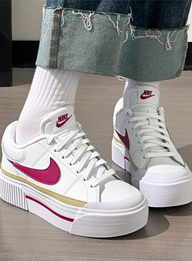 Nike耐克女防滑耐磨舒适厚底运动冬季新款休闲低帮款板鞋DM7590