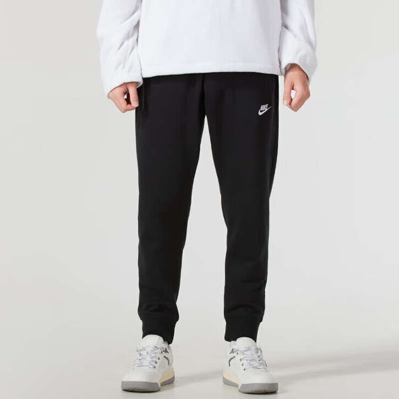 NIKE耐克男舒适篮球裤跑步裤保暖百搭黑色束脚运动裤卫裤BV2680