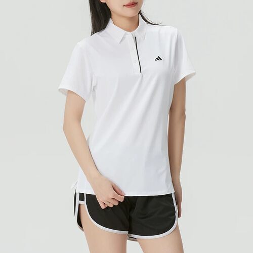 阿迪达斯女款2026新款舒适透气速干高弹休闲POLO衫短袖t恤 KB4724