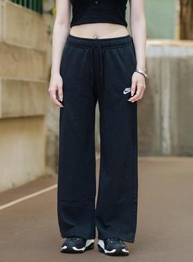 Nike耐克女冬季新款舒适薄绒厚款运动百搭宽松版直筒长裤FB2728