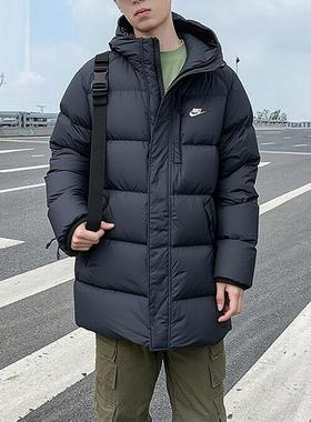 Nike耐克羽绒服男子保暖中长款运动服冬季新款外套厚款上衣IB2974