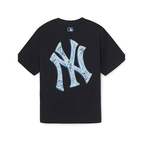 MLB儿童26新款短袖男女童装NY大标圆领透气舒适运动T恤7ATSB3563