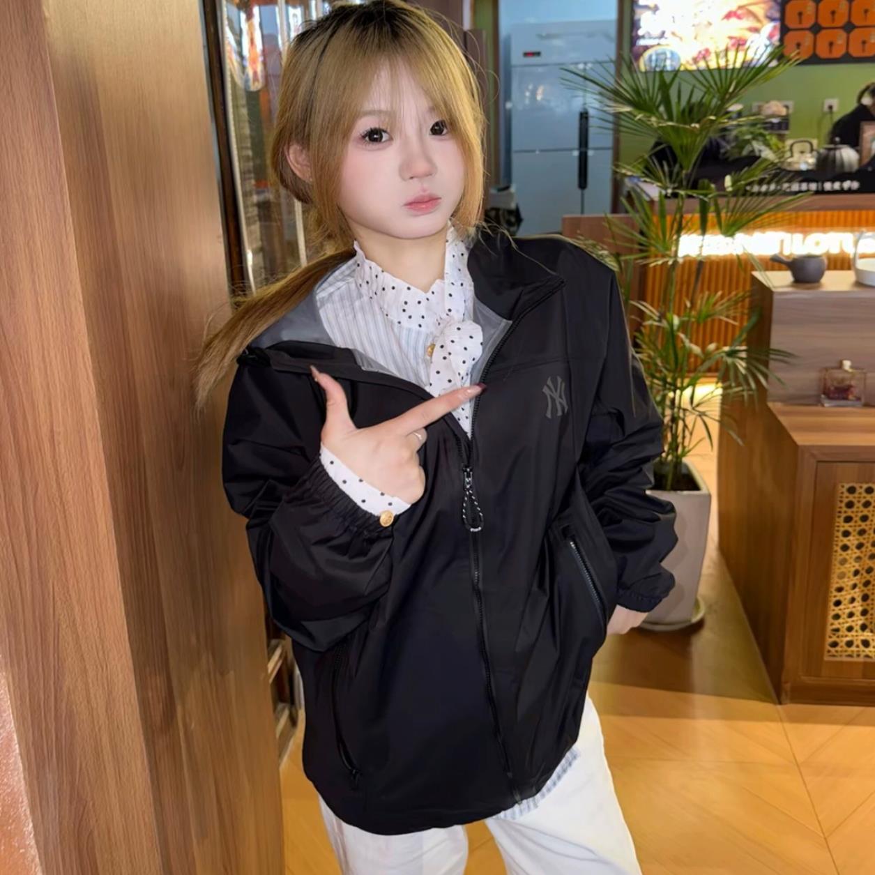 男女同款防风保暖梭织连帽外套3AWJM0551-3AWJB0151-3AWJB0154