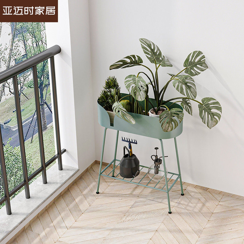 阳台铁艺花架落地北欧网红客厅置物架盆栽植物架落地式花架子批发