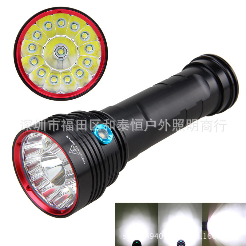 新款14T6强光电筒大功率远射T6强光电筒6节18650大电筒
