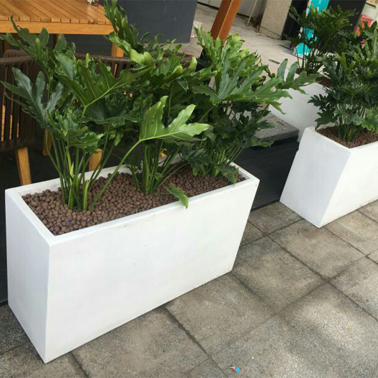 园林树脂纤维阳台花盆 长条会呼吸的花槽 玻璃钢兰花北欧家具饰品
