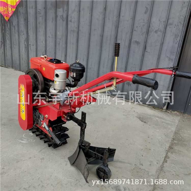 独轮汽油开沟机小型手扶追肥播种机家用犁地机