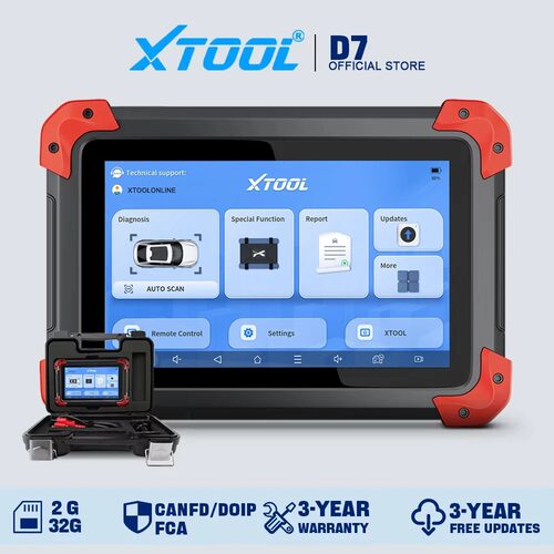 XTOOL D7 Full System Car Bi-directional Scanner ECU Coding