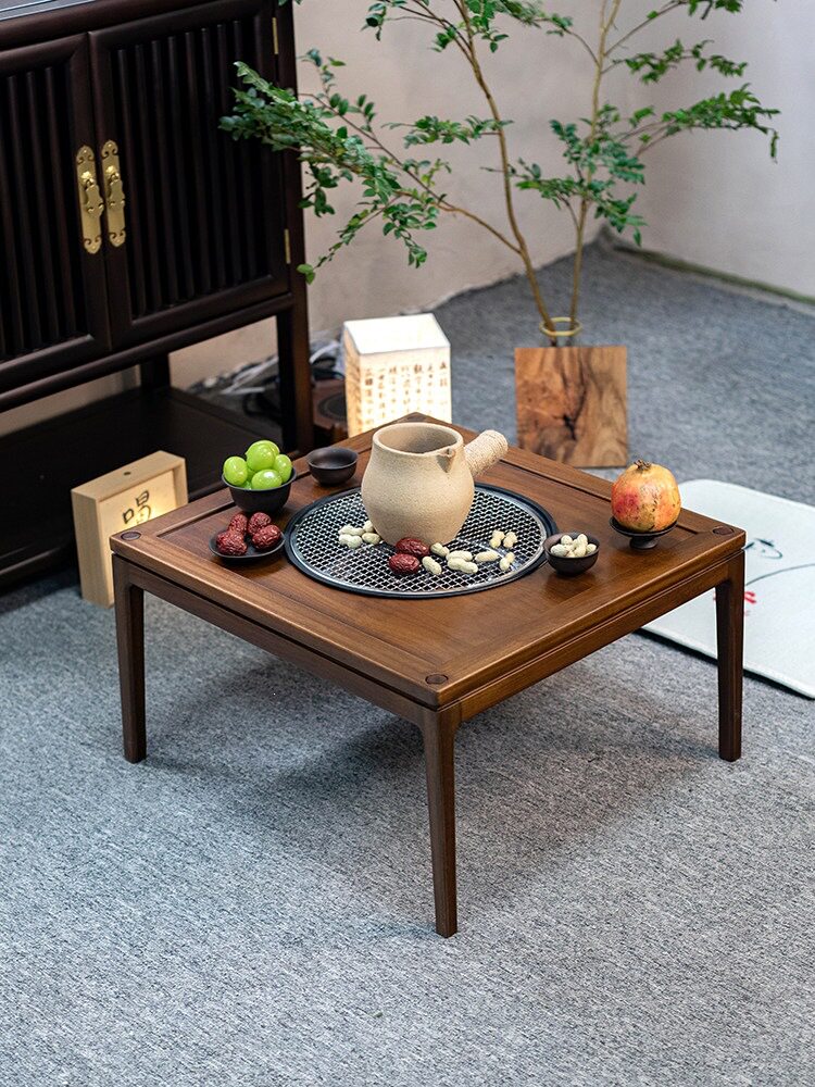 中式围炉煮茶家用小茶几阳台茶桌烤炭火炉配件套装户外烧烤炉茶炉