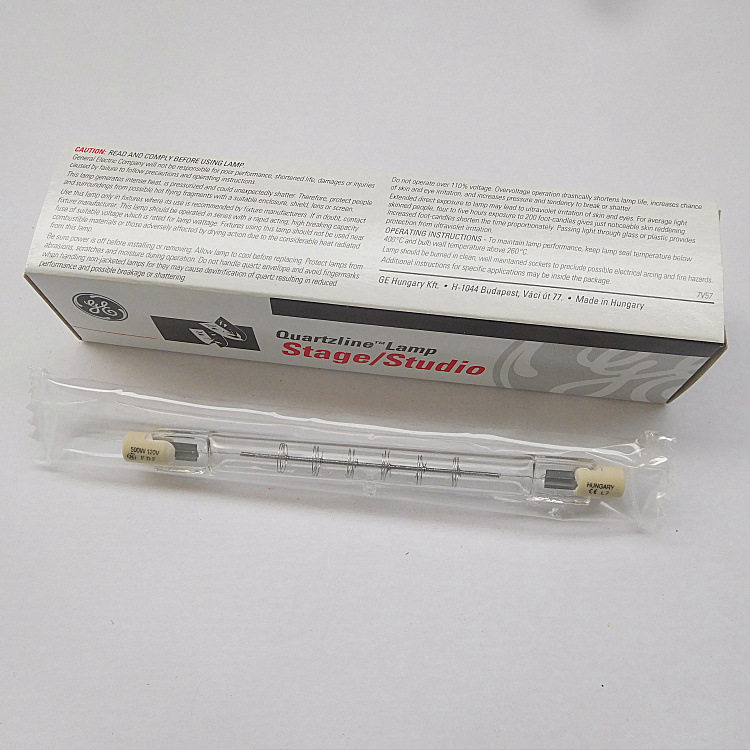 GE Q300T3/4CL 双端卤钨灯 GE 120V300W A光源对色灯箱用灯管