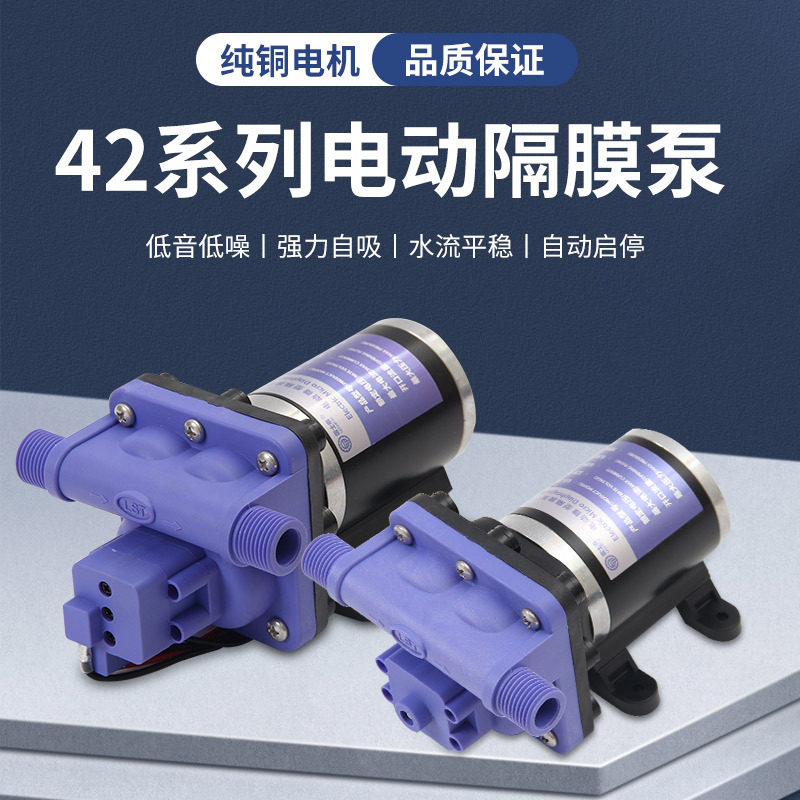 42款电动隔膜泵加压直流自吸水泵12v24v工业泵增压泵游艇泵房车泵