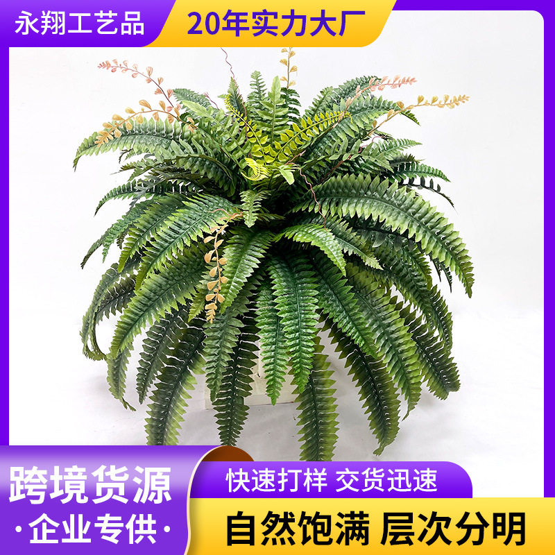 仿真波斯草家居墙面装饰人造蕨草尖尾波草客厅造景仿真绿植摆件