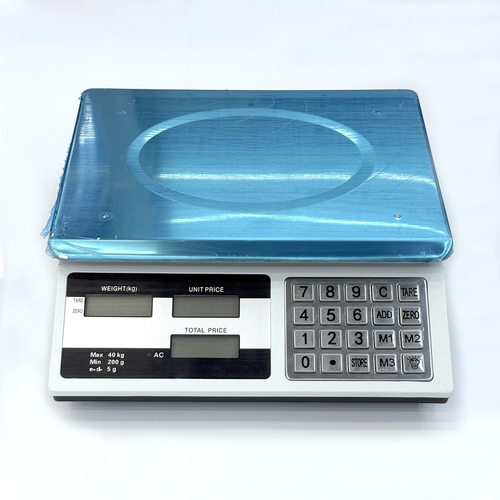 英文计价秤836B钢按键小型台秤生意商用高精度便携充电电子秤40kg