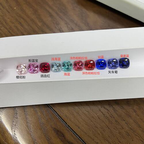 肥正方培育彩宝裸石 实验室模拟自然界环境培植再生长蓝宝石