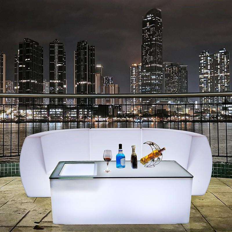 厂家直销塑料酒吧发光组合专用沙发夜店卡座音乐餐厅椅