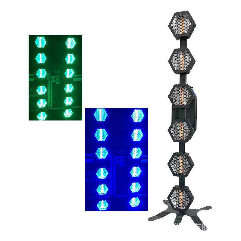 6颗LED立式复古灯酒吧直播间全彩像素爆闪背景灯染色氛围灯舞台灯