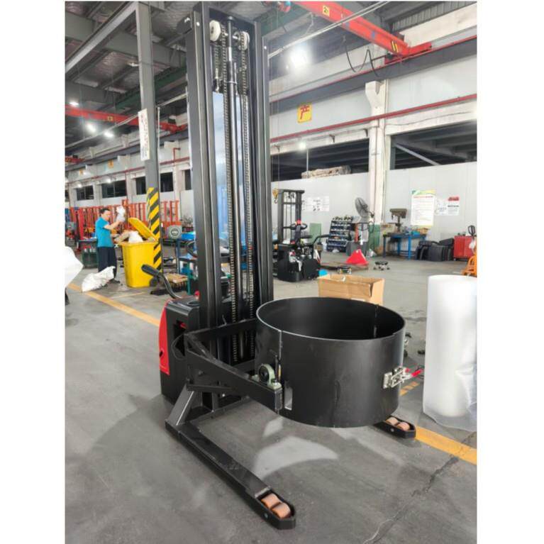 普尔夫非标半电动抱夹翻转车卷料上料卸料车卷筒夹抱车电瓶叉车