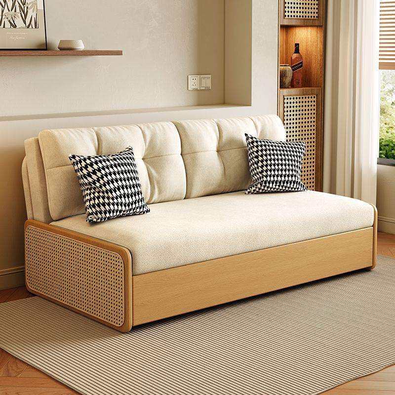 实木沙发床小户型新款单人客厅多功能双人可折叠简约伸缩两用沙发