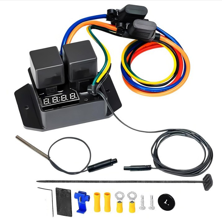12V/24V数字散热器双电风扇控制器开关可调温度范围替换编号#0444图片