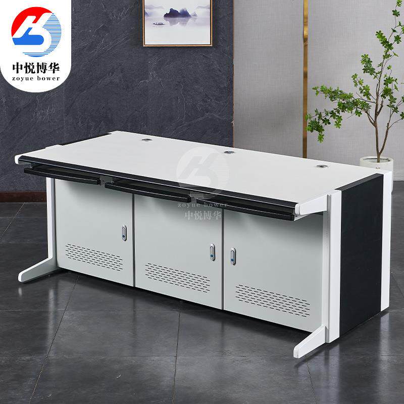 双联三联四联调度台控制台桌子视频监控室工作台机房操作台办公桌