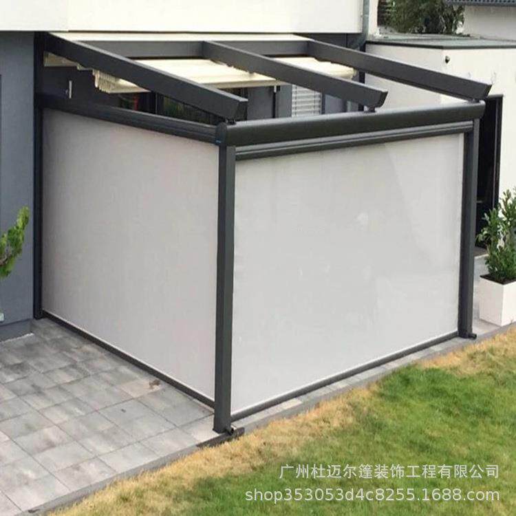 凉亭户外庭院铝合金PVC折叠凉亭电动阳光房雨篷阳篷花园民宿别墅