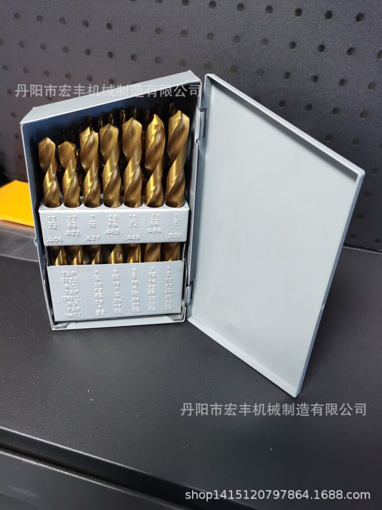 29PC英制镀钛麻花钻头/29件套轧制镀钛麻花钻/29件套英制镀钛钻头