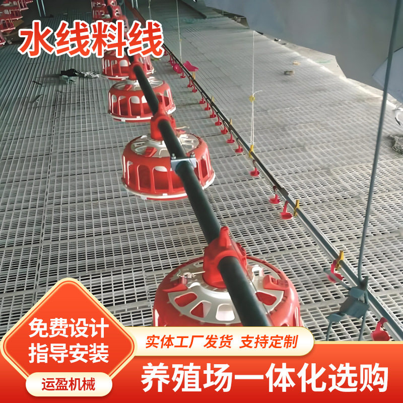 自动化养殖料线水线 鸡舍猪场全自动喂料饮水设备 耐腐蚀养殖料线