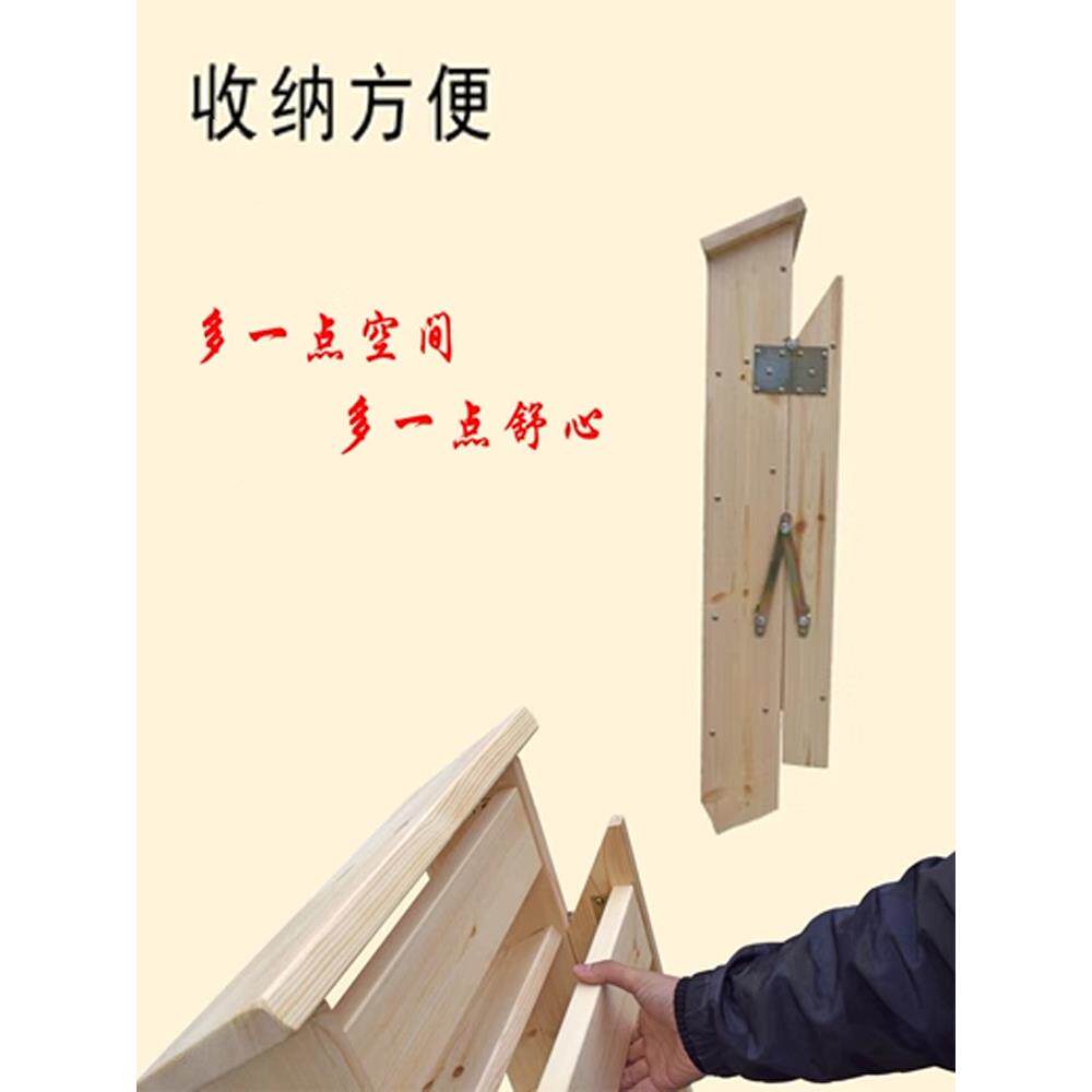 阁楼楼梯木梯子双侧人字梯五步梯椅复古木质楼梯家用实木单侧直梯