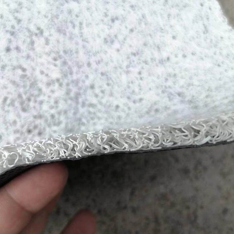 白色PVC丝圈原材料整卷白坯塑料拉丝印花UV打印地毯地垫卷材脚垫