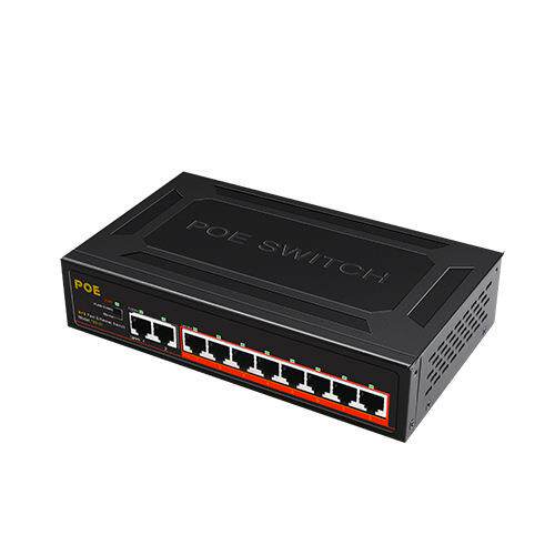 白蜘蛛 8口百兆PoE+2口百兆非管理型供电交换机内置电源POE分离器