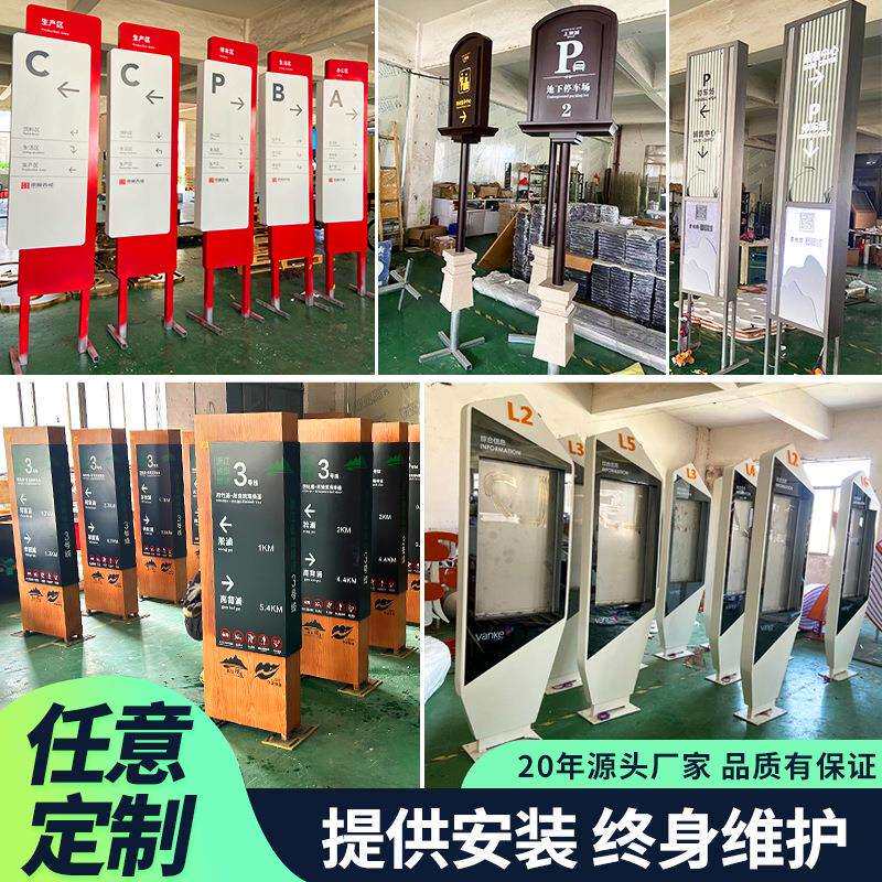 户外导视牌指引导向牌立式停车场指示牌楼号标识牌楼层大型广告牌