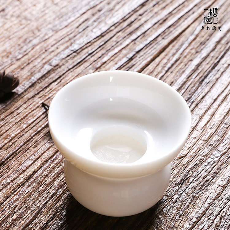 德化白瓷创意茶漏滤网