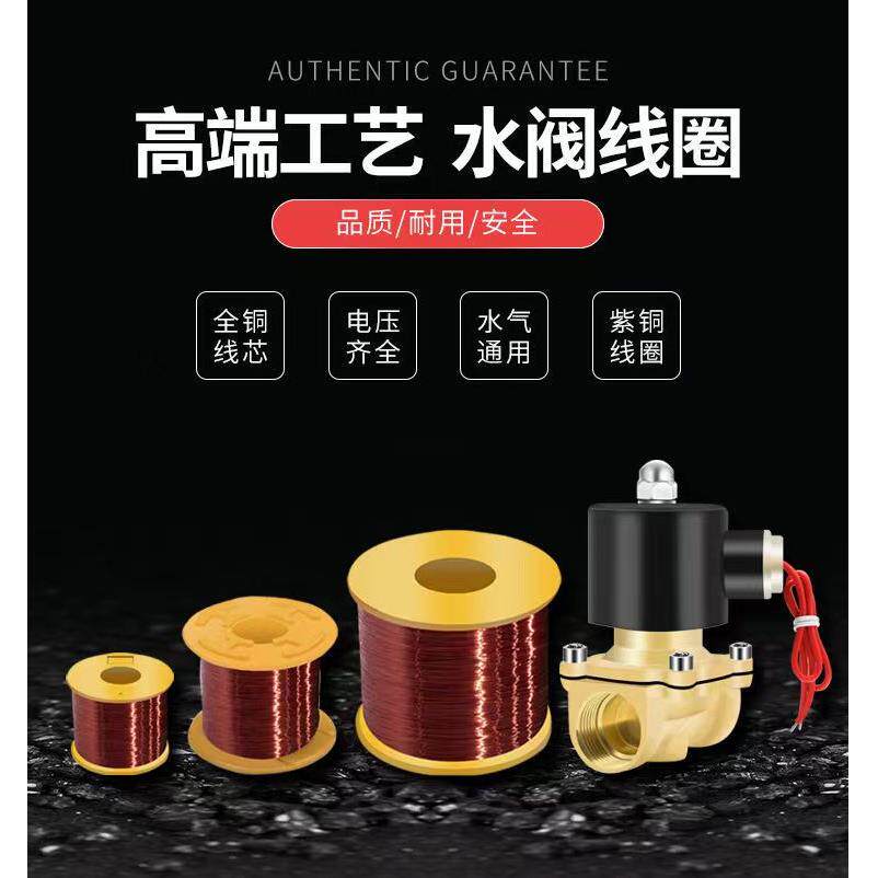电磁阀水阀高压阀紫铜线圈小中大号2W AC220V AC110V DC24V DC12V