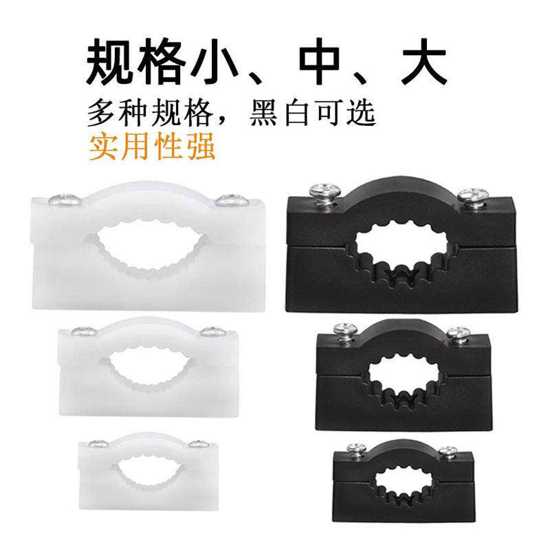 二次过门线夹大中小号圆形线夹电缆电线螺丝固定线夹塑料夹子理线