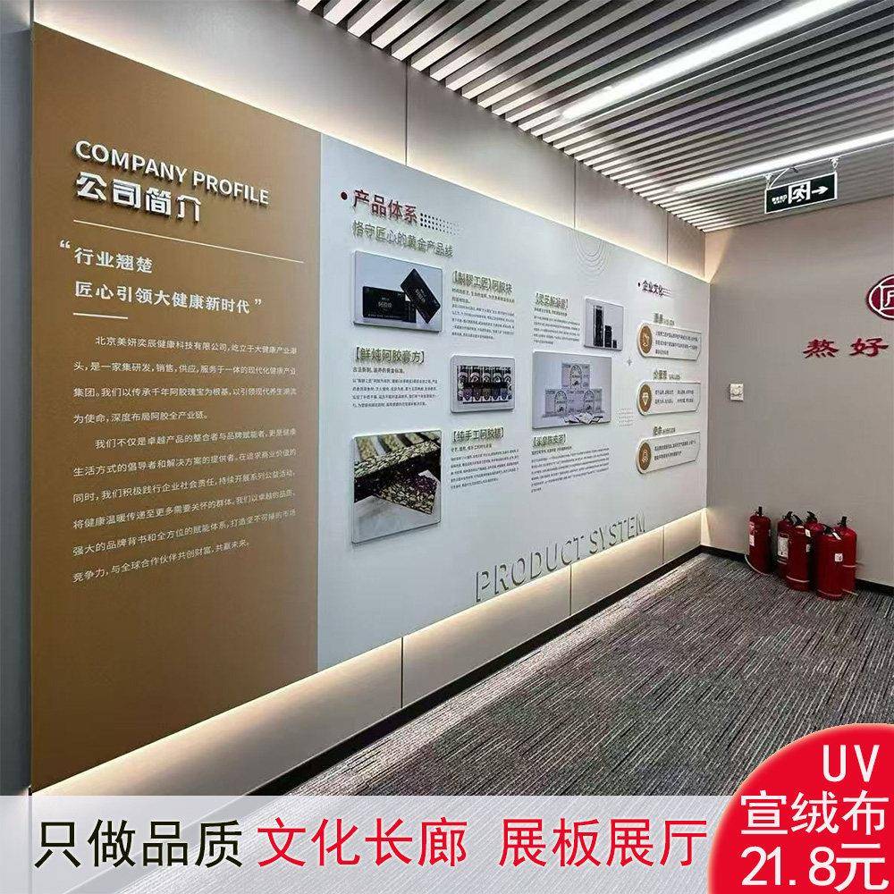 【宣绒布浮雕展板】文化走廊宣传栏公司历程荣誉墙3D立体凹凸打印