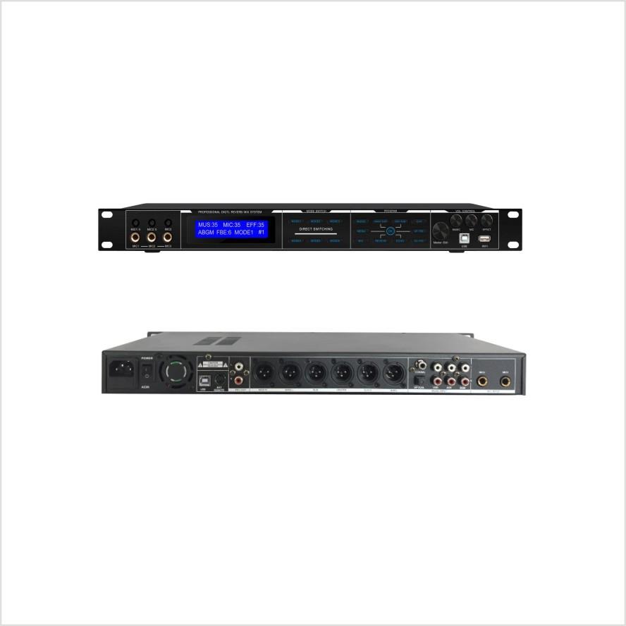 防啸叫DSP效果器专业户外演出效果器五路话筒输入调音效果器K8