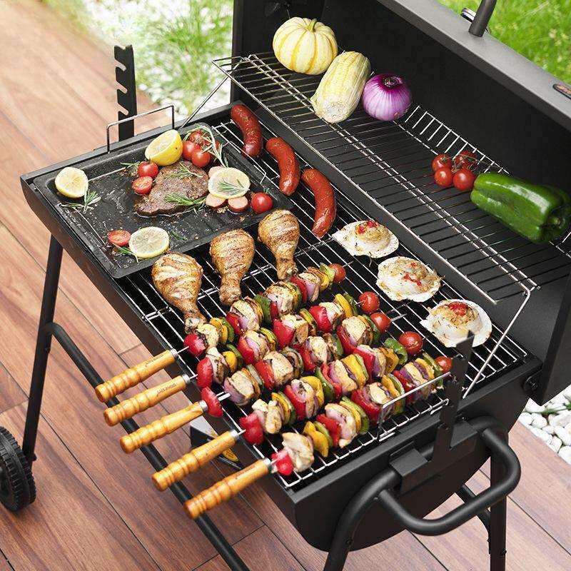 家用庭院木炭烧烤炉别墅烤肉烧烤架户外烤炉架子碳炉子美式BBQ