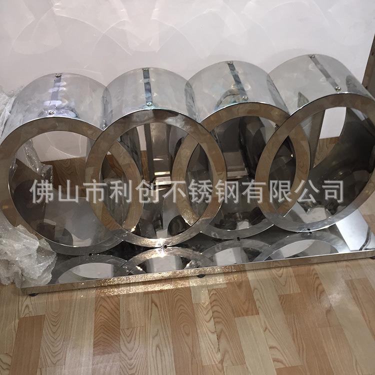 圆形不锈钢茶几加工办公客厅酒店田园角几大理石茶桌台面304
