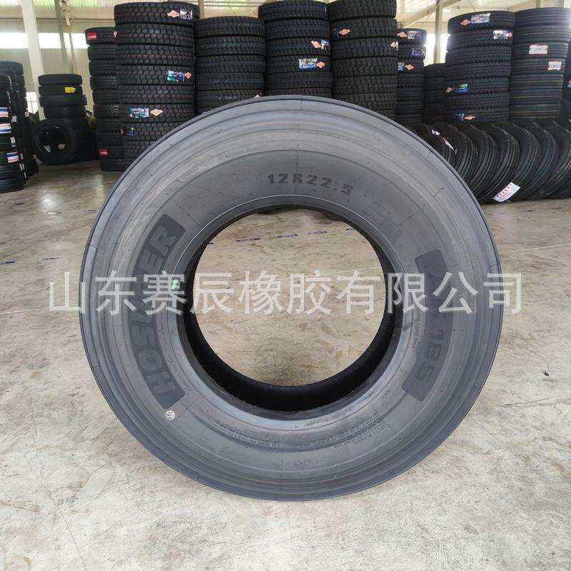 12R22.5真空轮胎 半挂大货车卡车载重钢丝轮胎 四线花纹货车轮胎