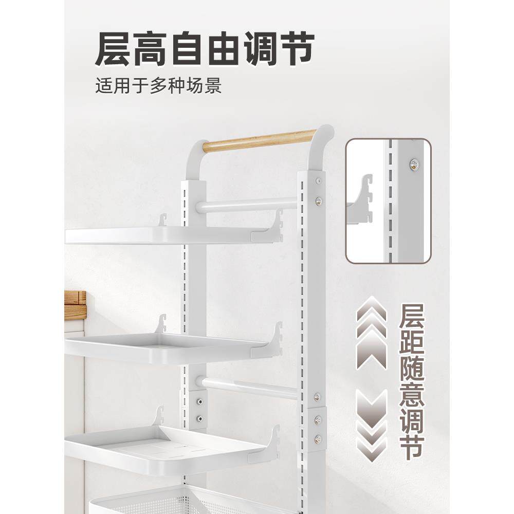 A10L锅架厨房置物架多层落地放锅架子多功能装锅置锅架移动锅具收