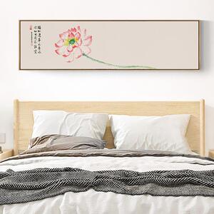 漫漫青山 禅意新中式卧室装饰画原木风日式文艺挂画横幅抽象绿色
