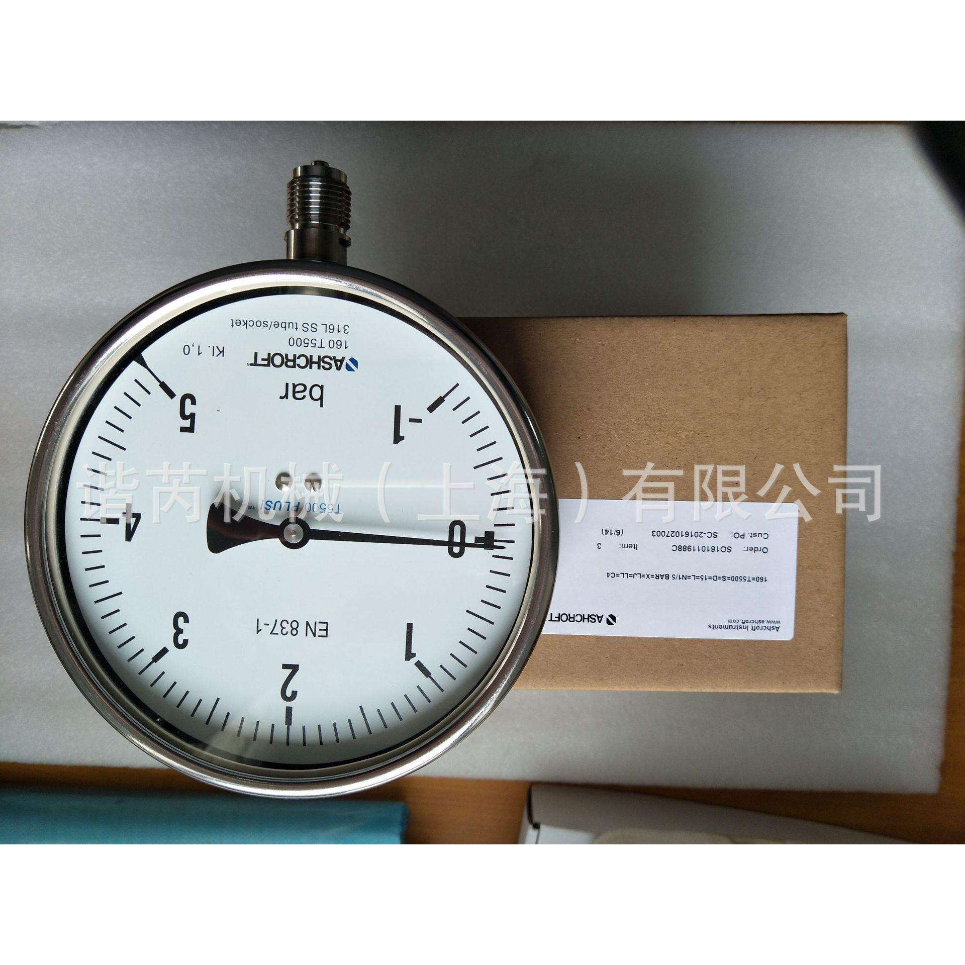 雅斯科ASHCROFT全不锈钢T5500压力表 蒸汽表