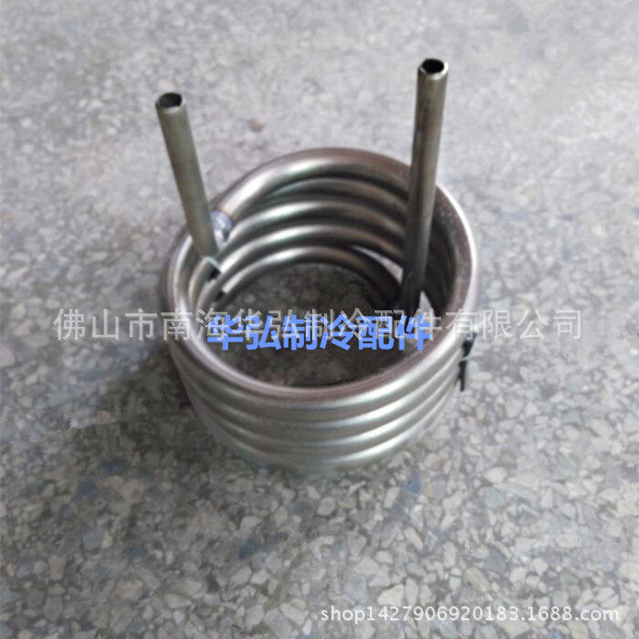 钛盘管换热器同轴水源热泵热交换器空气能冷凝器热泵制冷配件