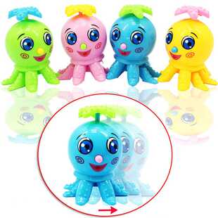 专业生产塑料赠品小玩具 上链八爪鱼小礼品100MM扭蛋胶囊促销礼品