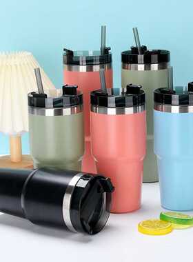 新款20/30oz不锈钢汽车杯真空双层冰霸杯304不锈钢车载便携汽车杯