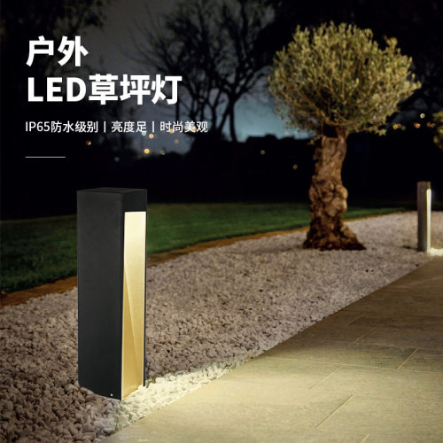 市政工程新款方形led草坪灯 内发光防水公园庭院灯别墅花园草地灯